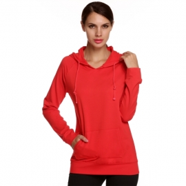 Outerwear Meaneor Women's Long Sleeve Raglan Crewneck Tunic Sweatshirt Pullover Hoodie