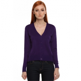 Cardigans Meaneor Women's Button Down V Neck Long Sleeve Basic Soft Knit Cardigan Sweater