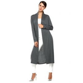 Cardigans Meaneor Women's Long Sleeve Waterfall Asymmetric Drape Open Long Maxi Cardigan