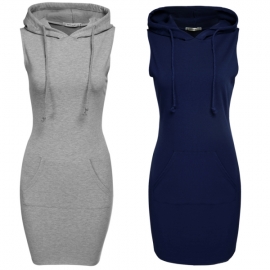 Mini Meaneor Women's Slim Fit Bodycon Dress For Party Navy Blue XXL